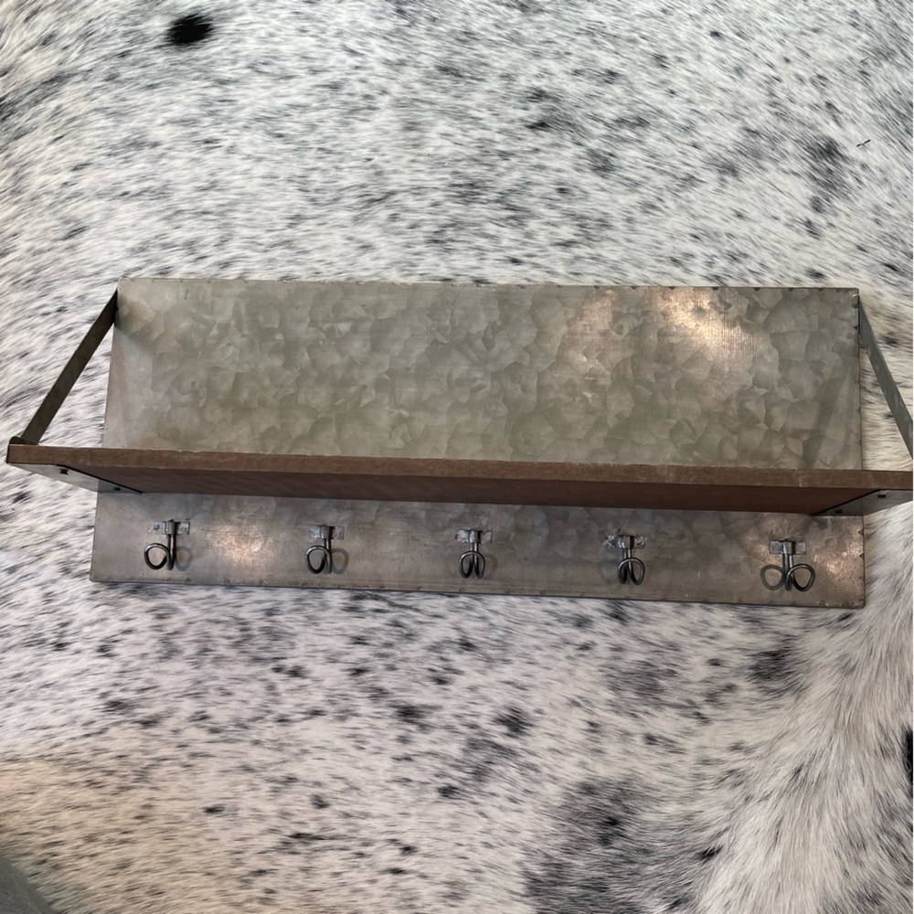 Galvanized Wooden Farmhouse Hobby Lobby Shelf